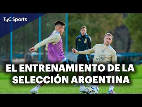 EL ENTRENAMIENTO DE LA SELECCIÓN ARGENTINA DE CARA AL CRUCE CON VENEZUELA