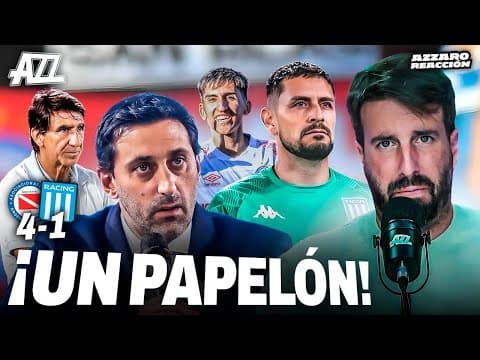 AZZARO REACCIÓN - A RACING LO SALVA LA COPA: PERDIÓ 4-1 VS ARGENTINOS Y ESTÁ 14 DE 15