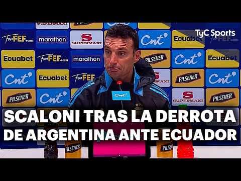 SCALONI, tras la CAÍDA de ARGENTINA ante ECUADOR 🇦🇷🗣️"ESTE EQUIPO SIEMPRE INTENTA Y DA LA CARA"